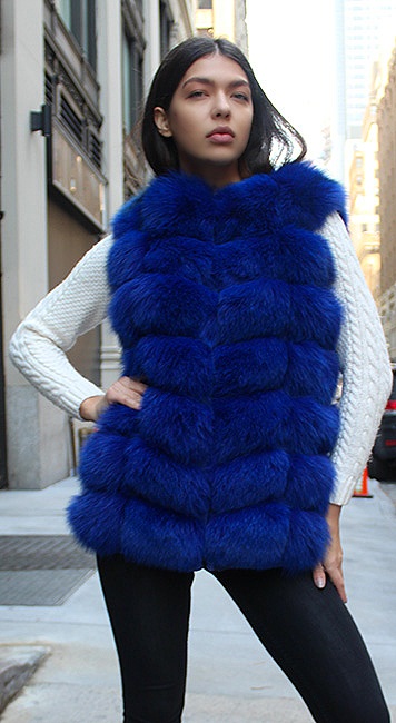 fox fur coat woman