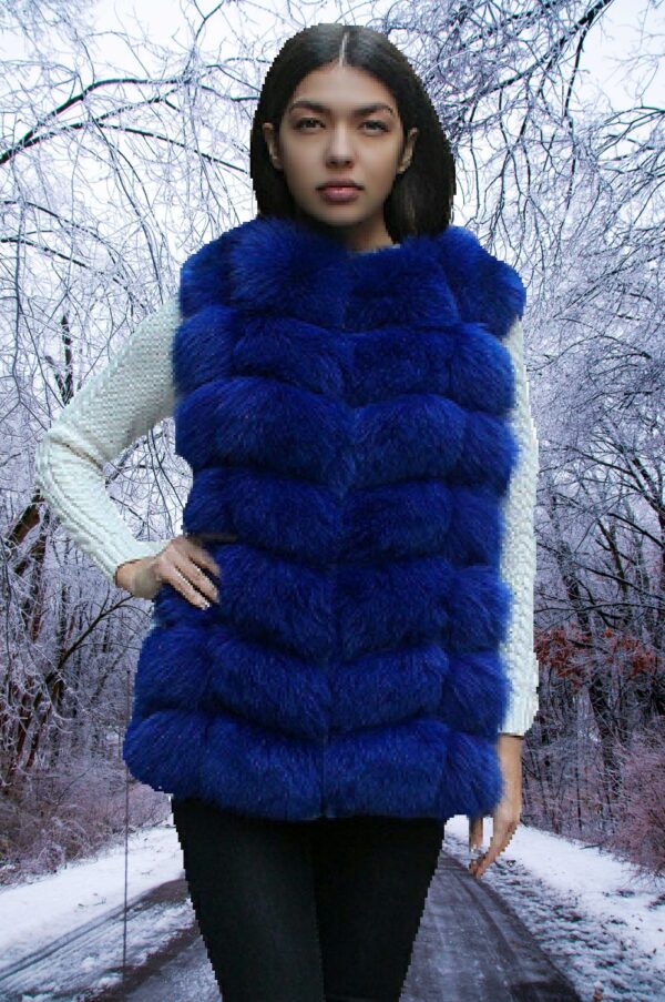 Fox fur vest woman