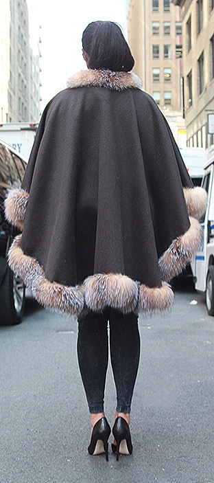 plus size fur cape