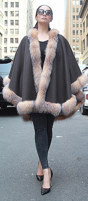 plus size fur cape