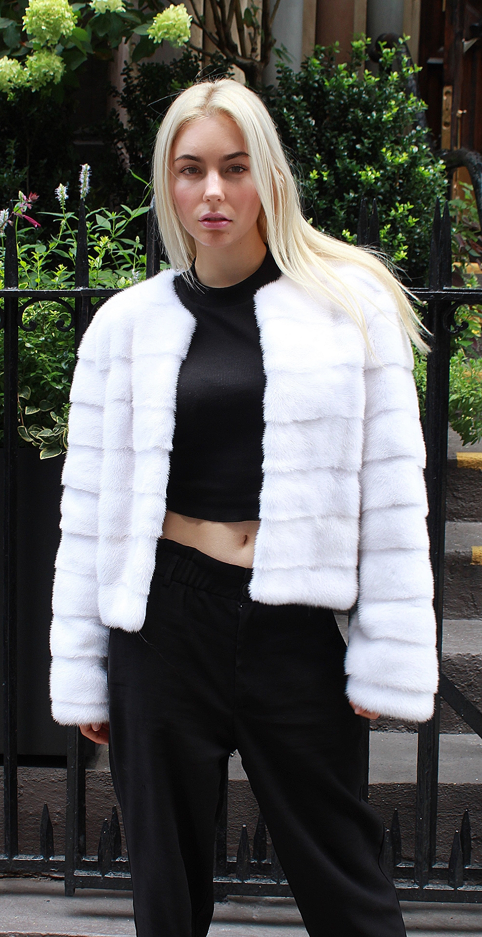 White Mink Jacket Horizontal Design