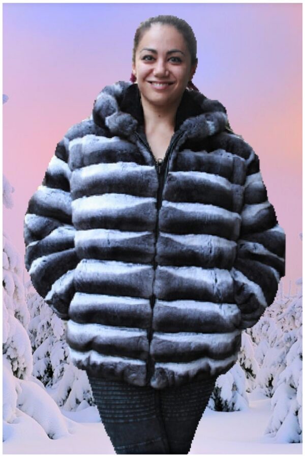 plus size chinchilla jacket