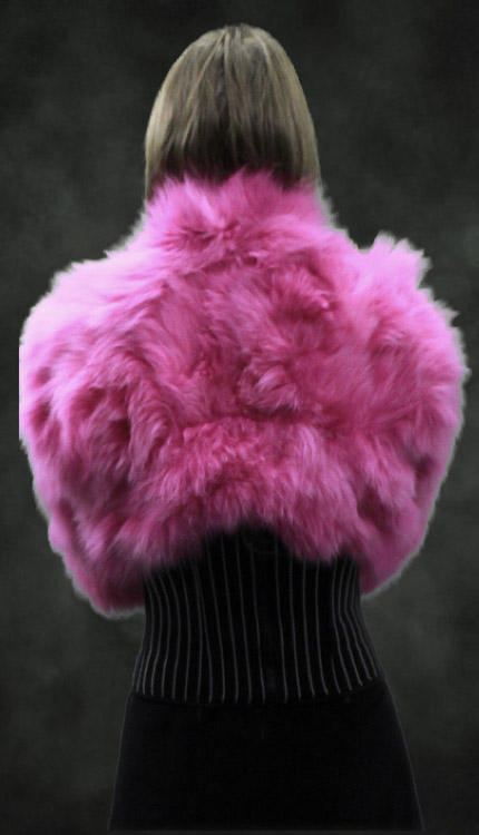 Pink Fox Fur Jacket