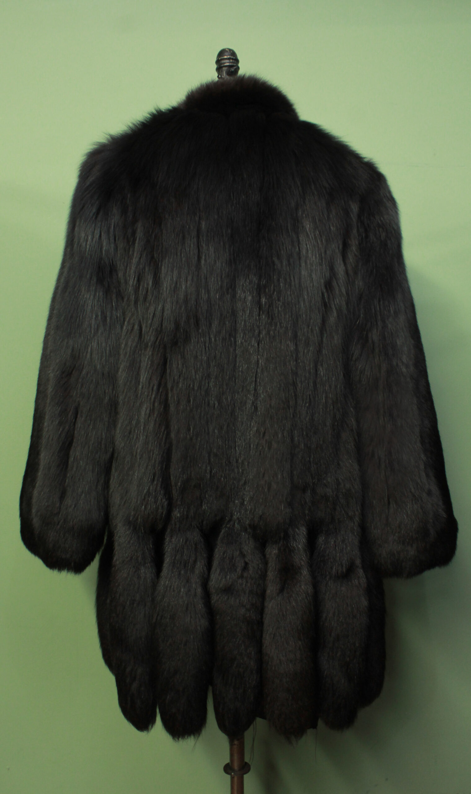 Black Fox Fur Jacket Tails