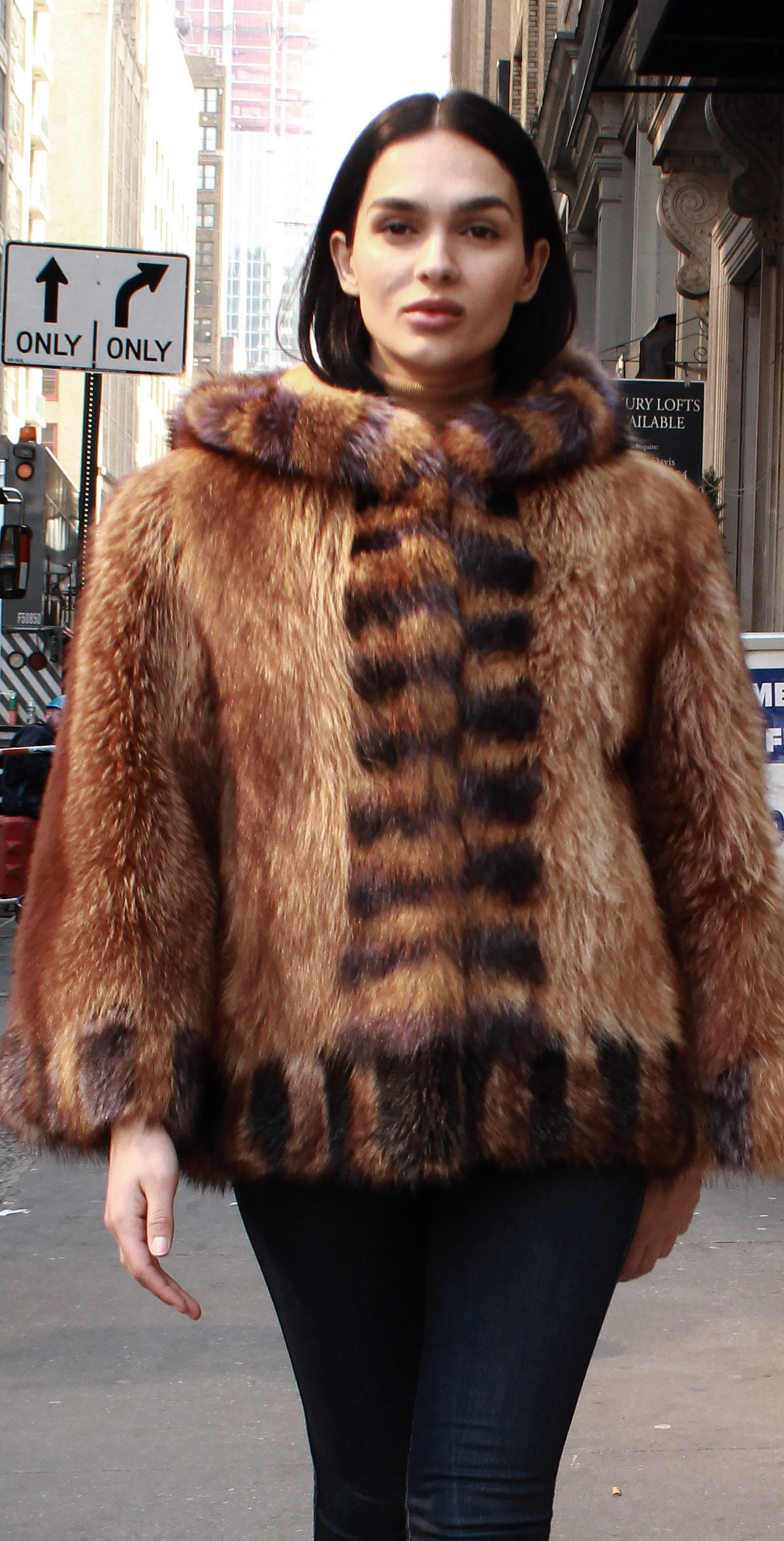 Hooded Raccoon Fur Jacket