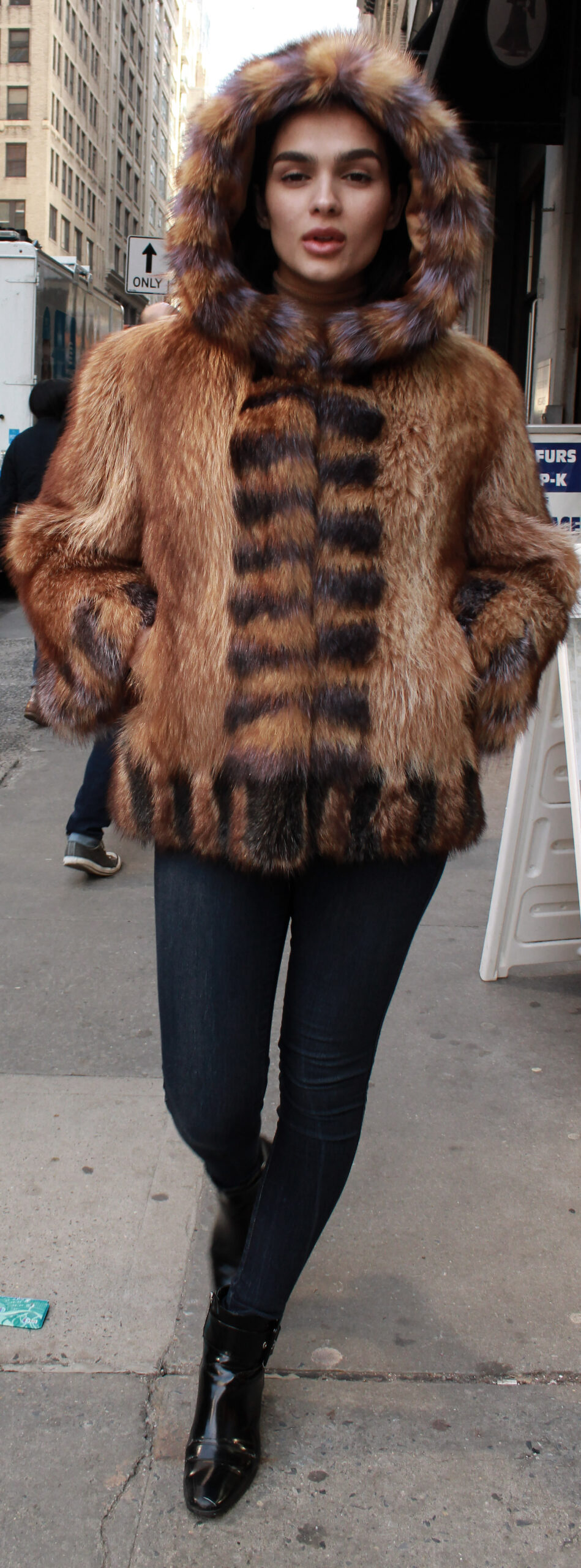 Hooded Raccoon Fur Jacket