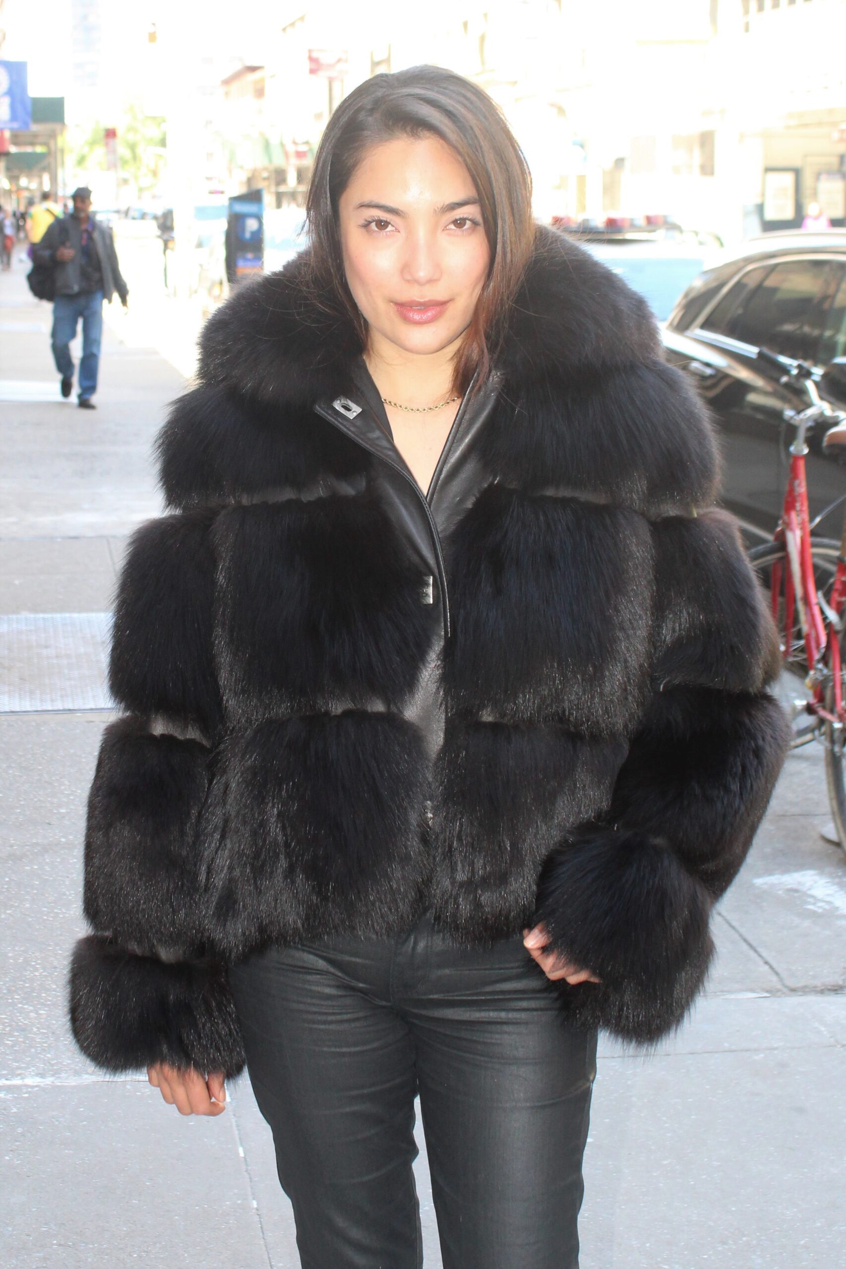 Black Fox Fur Jacket