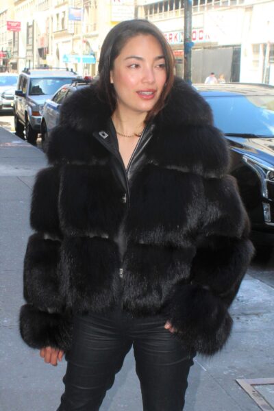 Black Fox Fur Jacket