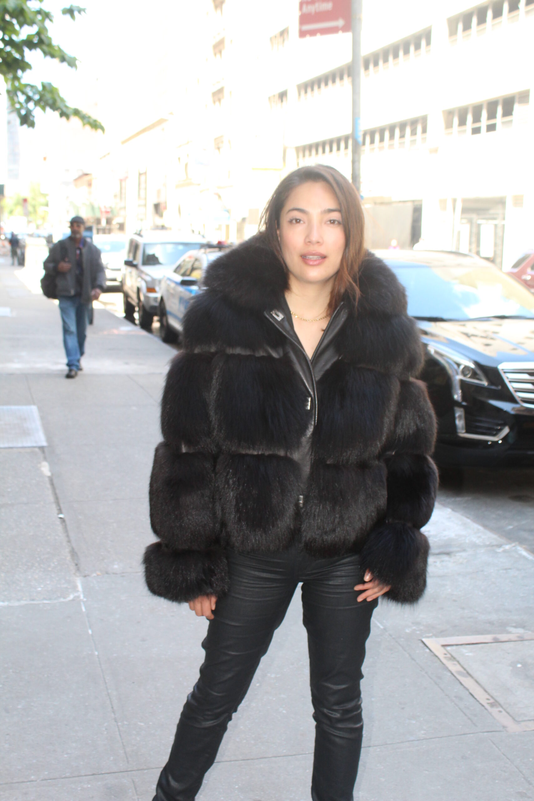 Black Fox Fur Jacket