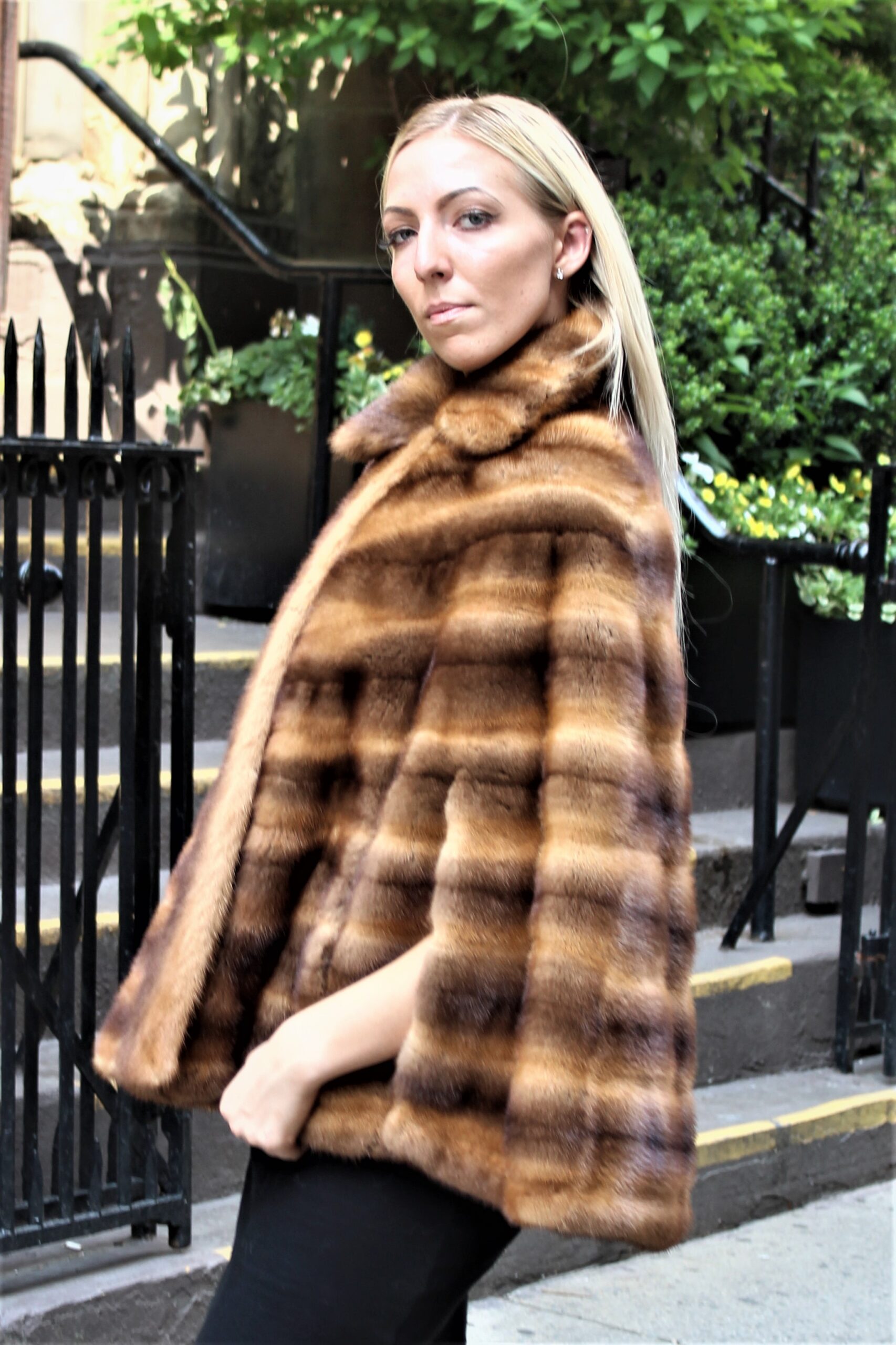 Whiskey Cross Mink Cape