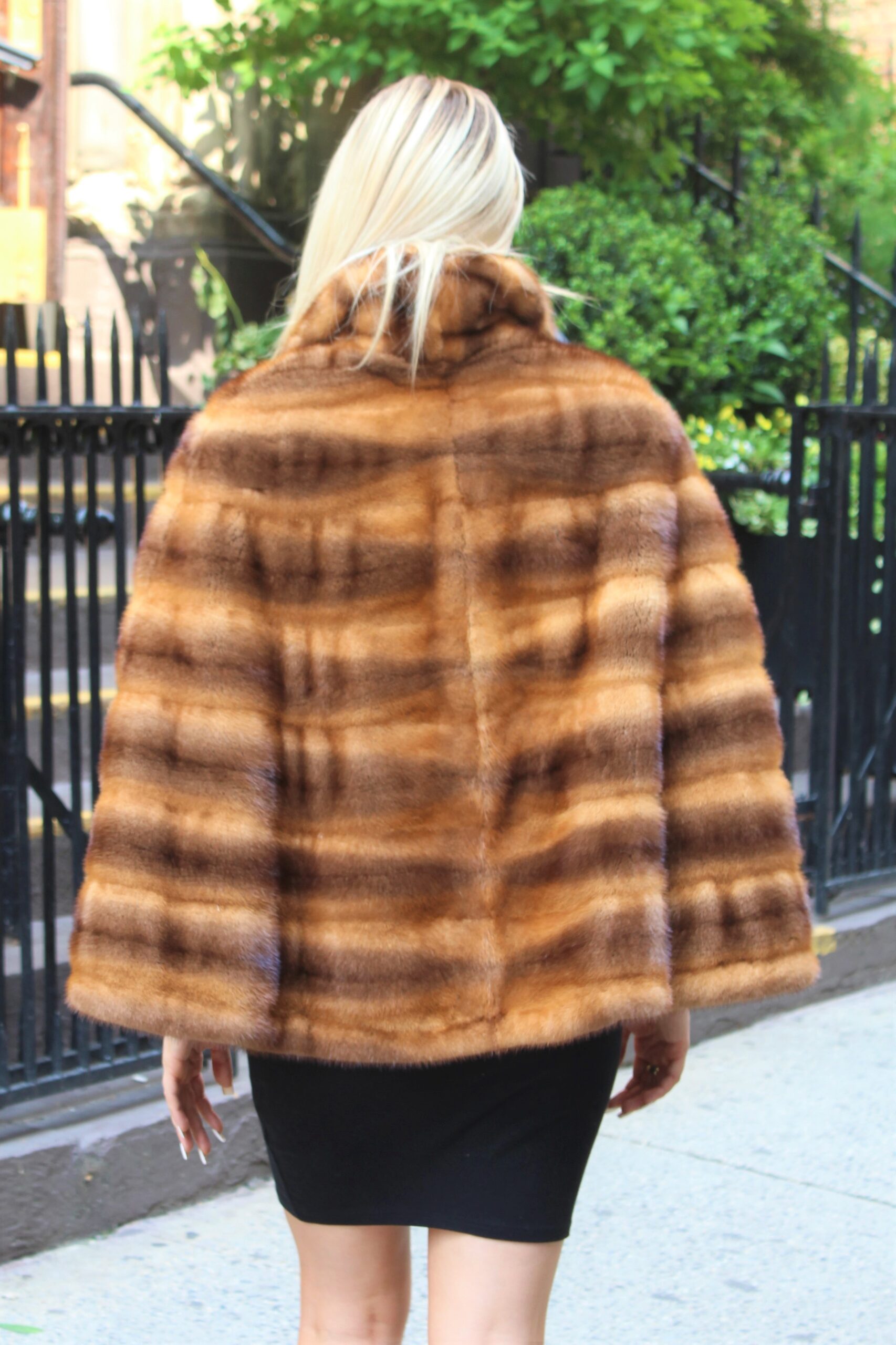 Whiskey Cross Mink Cape