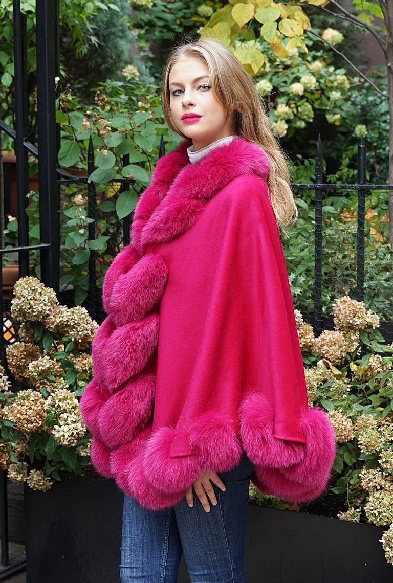 Fox fur cape