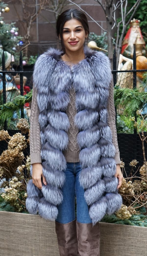 Canadian Silver Fox Fur Vest