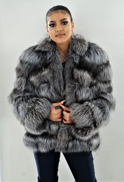 Horizontal Silver Fox Jacket