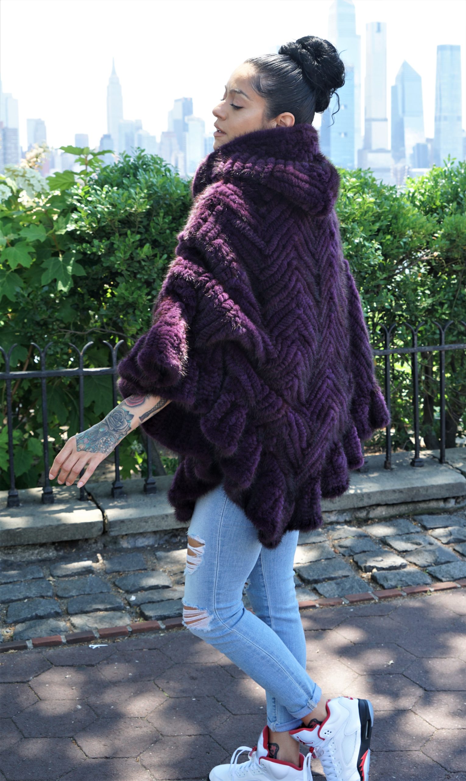 Purple Knit Mink