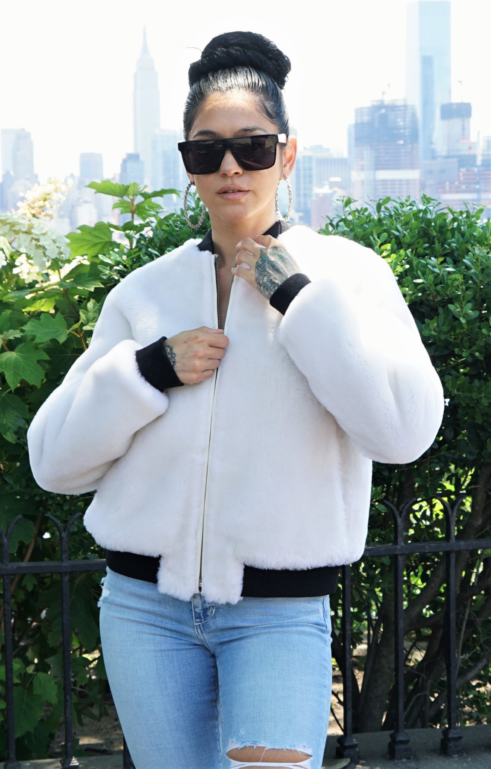 Women's White Shearling Jacket Designer