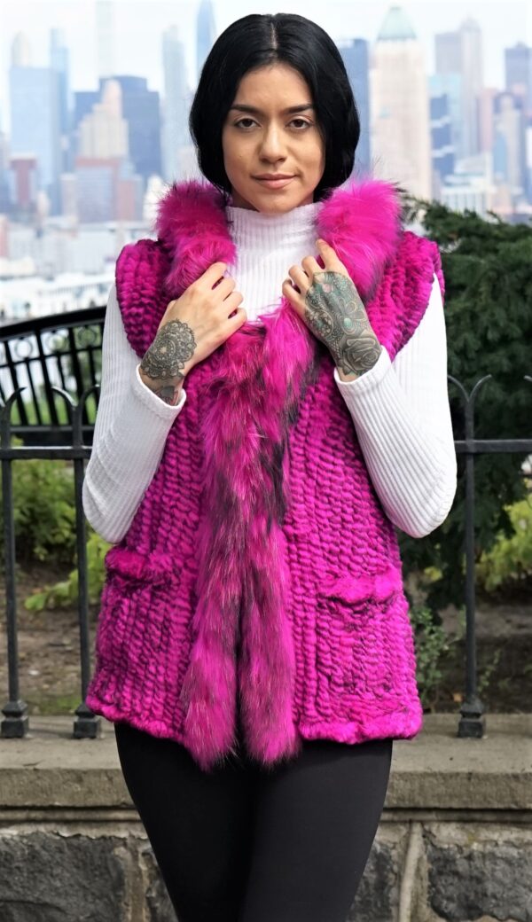 Fuchsia Rex Rabbit Vest