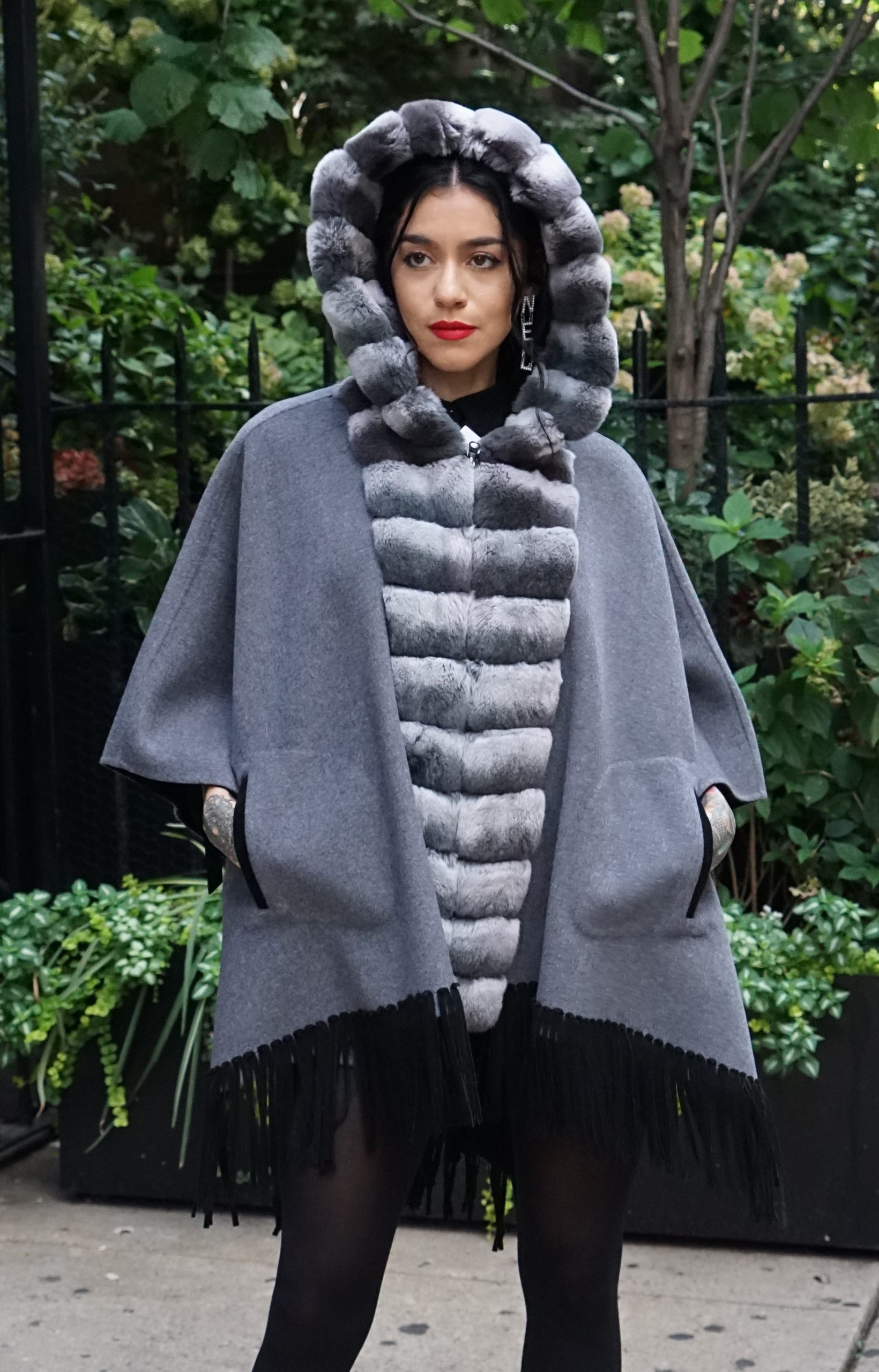 Rex Rabbit wool Cape