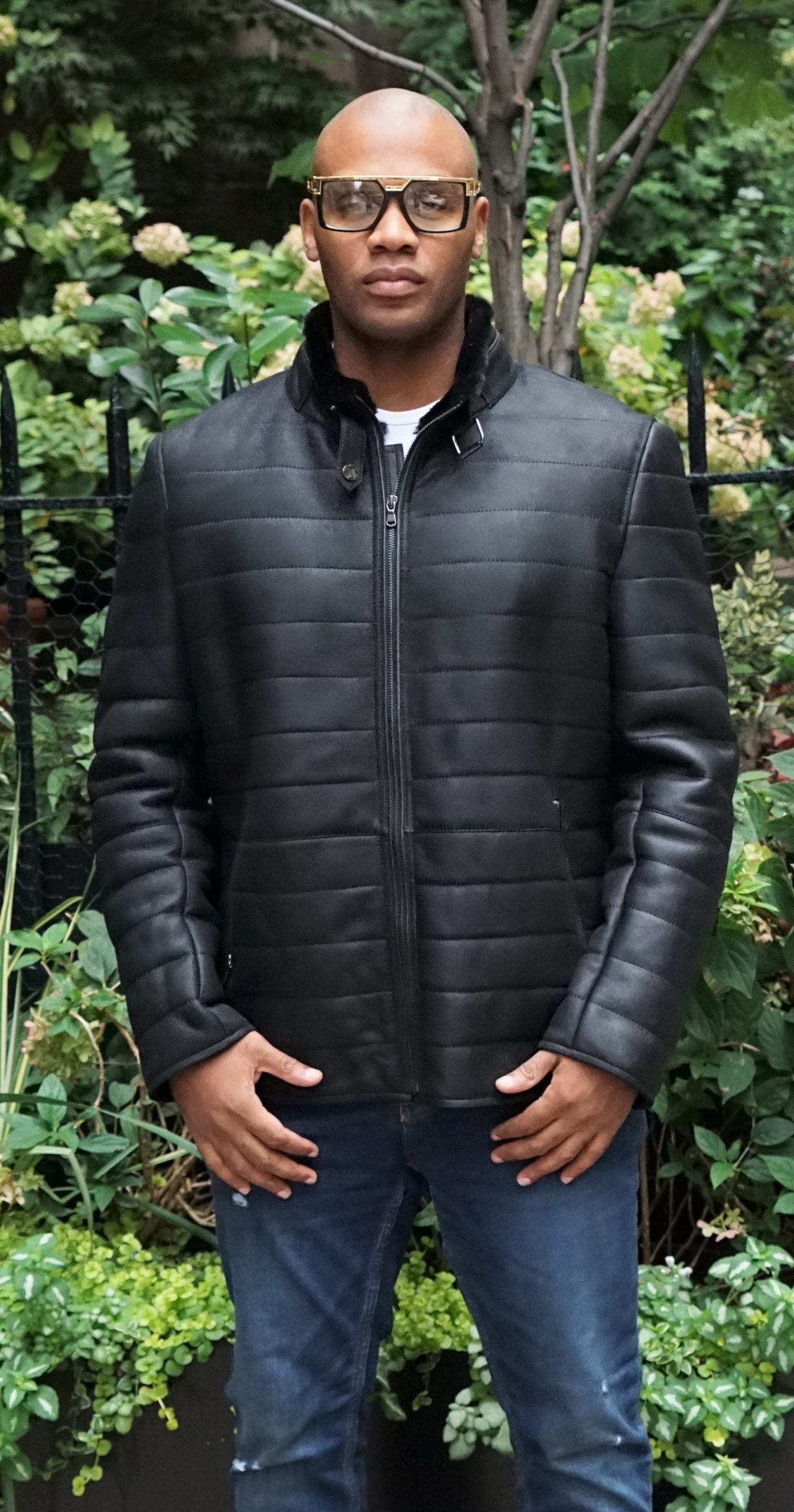 Men’s Black Shearling Jacket 3837