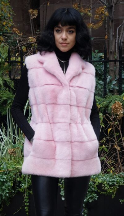 Pink Mink Vest