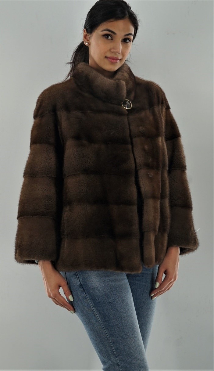 Horizontal Demi Mink Jacket