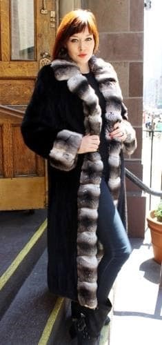 Blackglama Mink Coat Chinchilla Tuxedo Cuff