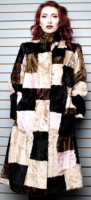 Multi-Colored Old School Swakara Fur Coat