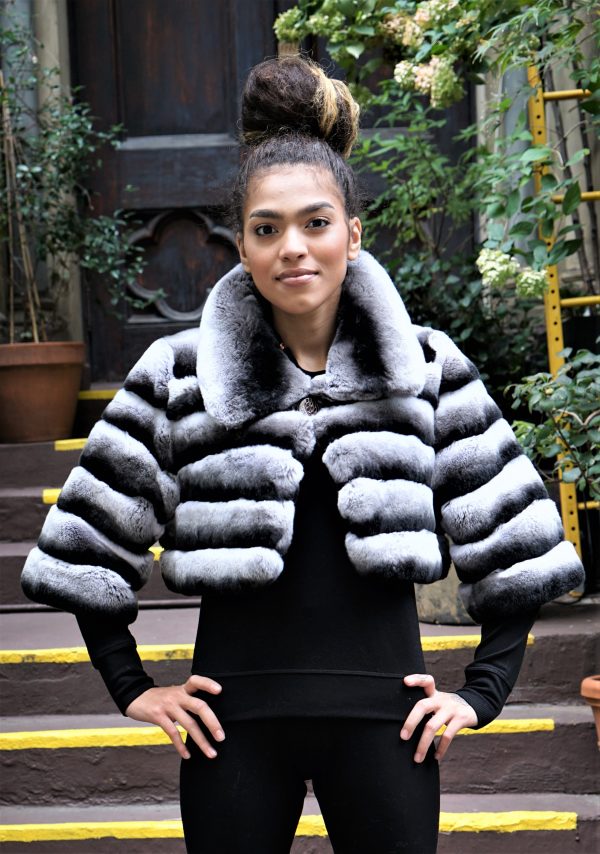 Bolero Chinchilla Rex Fur Jacket