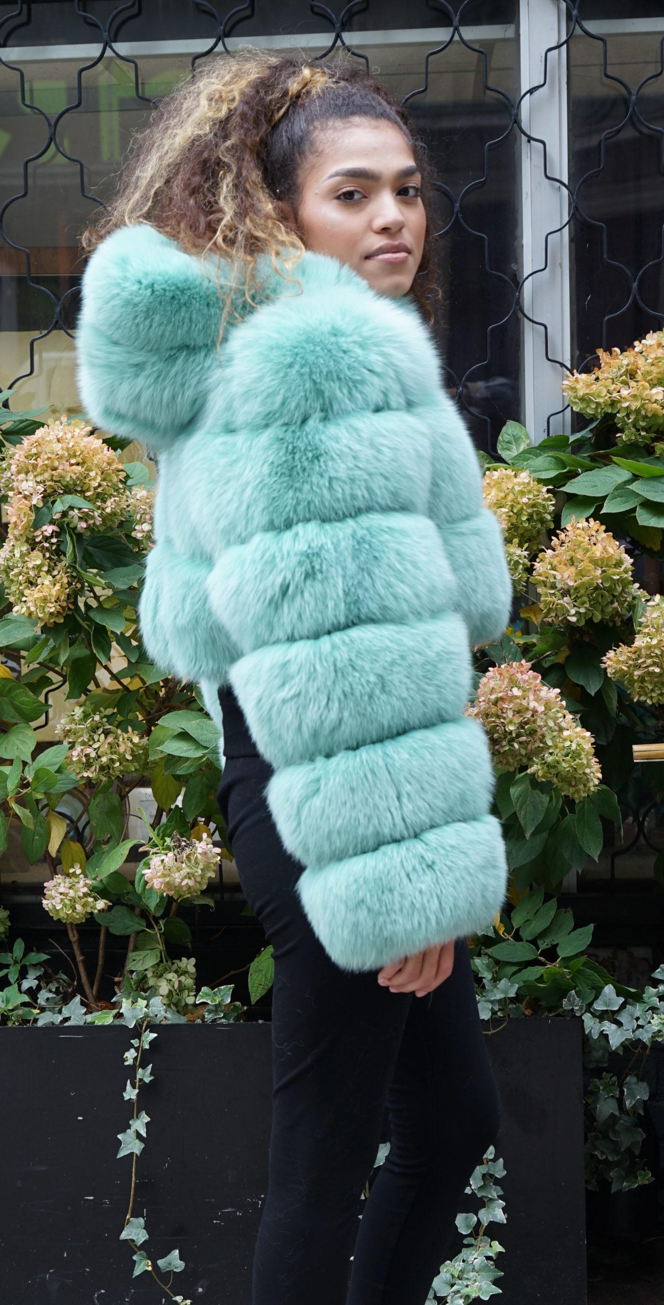 Seafoam Green Fox Jacket