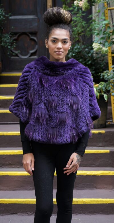 Purple Rex Rabbit Cape