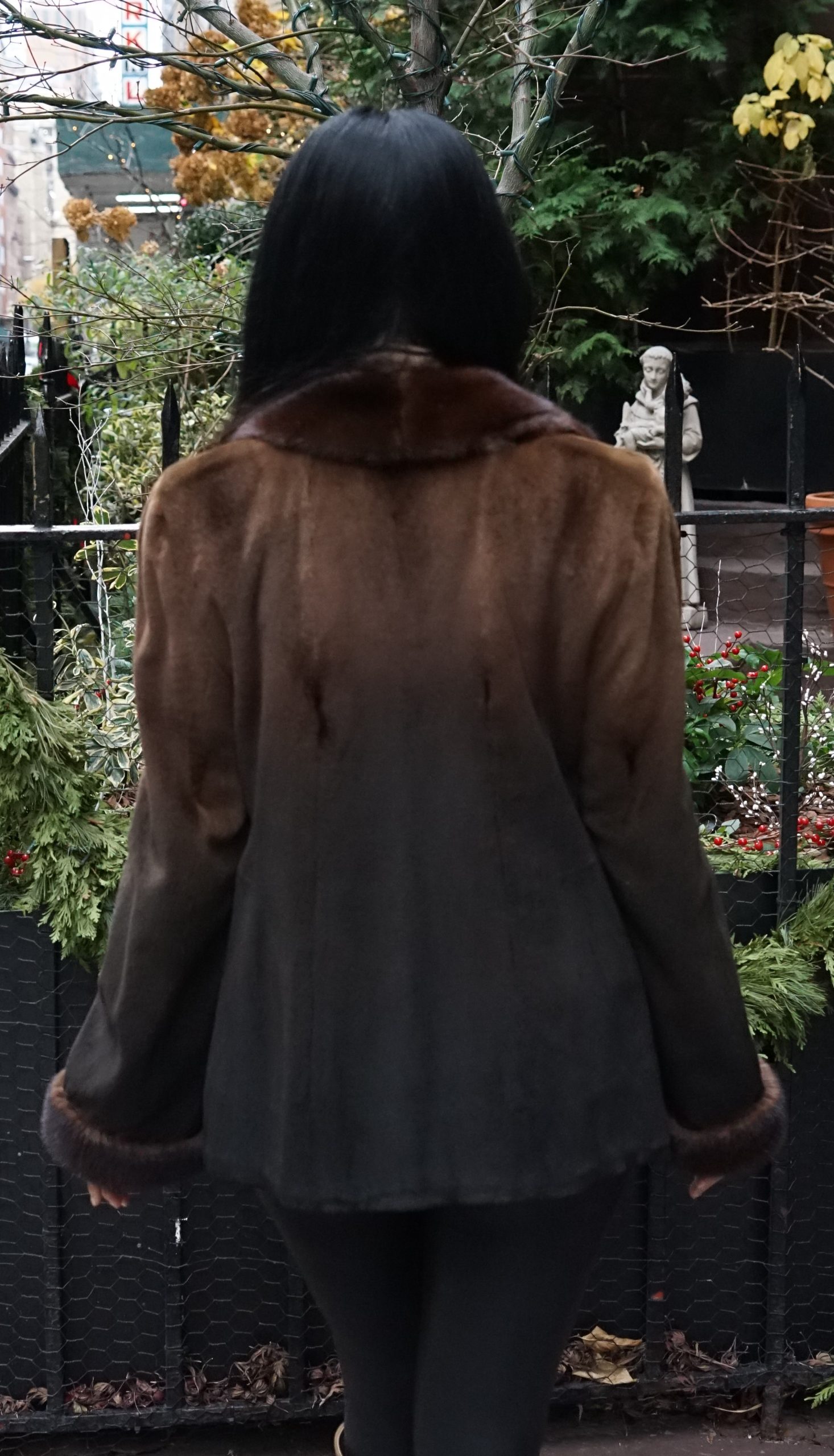 Degrade Brown Sheared Mink Jacket