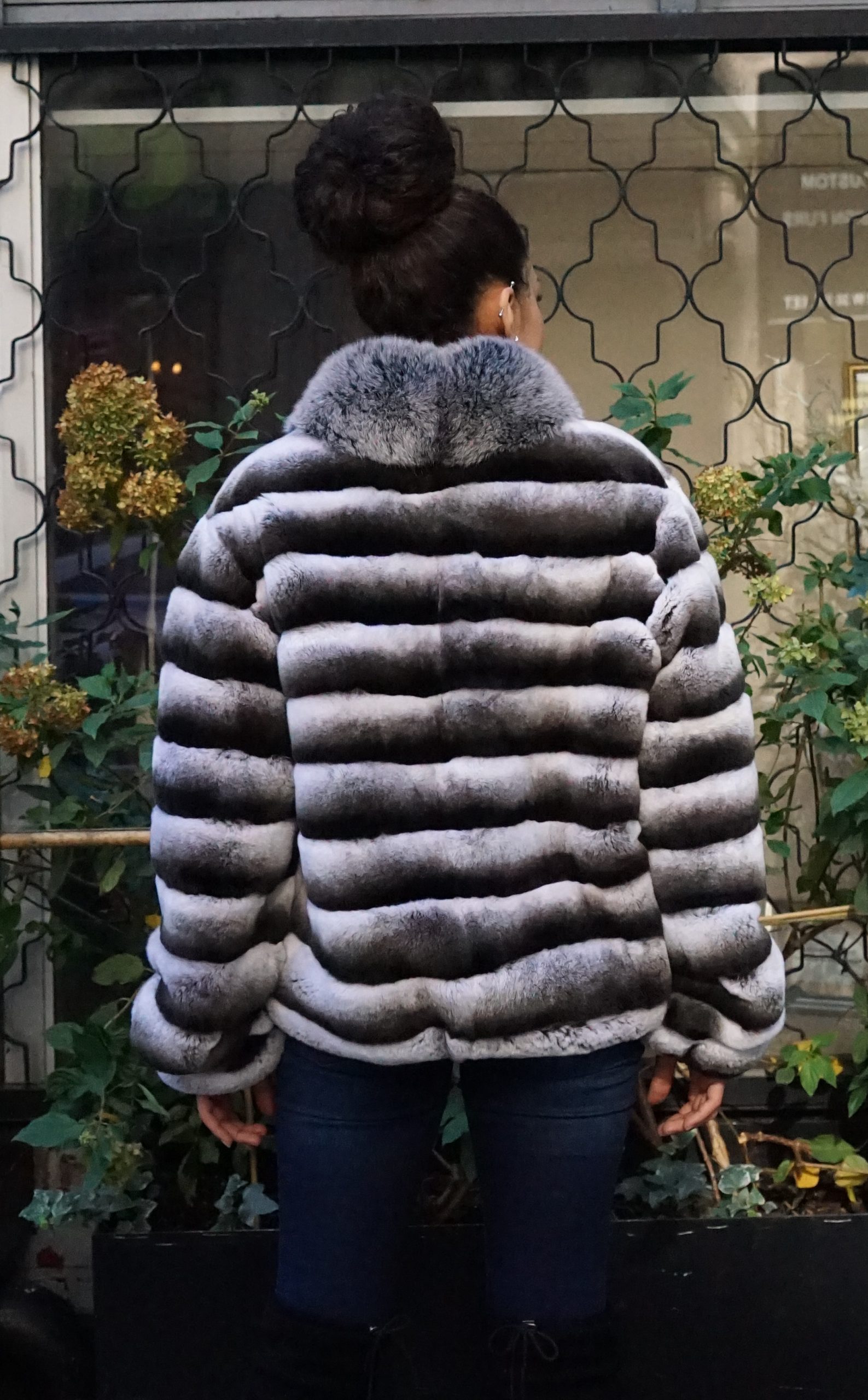 Chinchilla Dyed Rex Rabbit Jacket