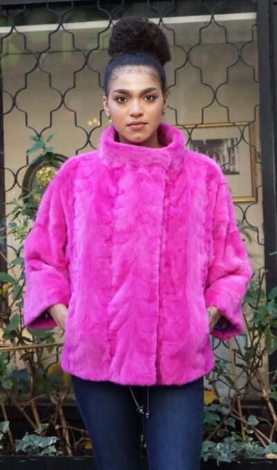 Fuchsia Mink Section Jacket