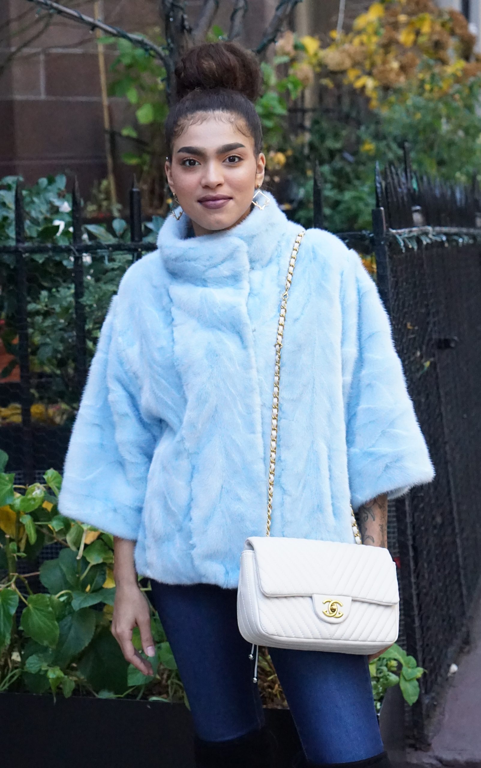 Powder Blue Mink Jacket