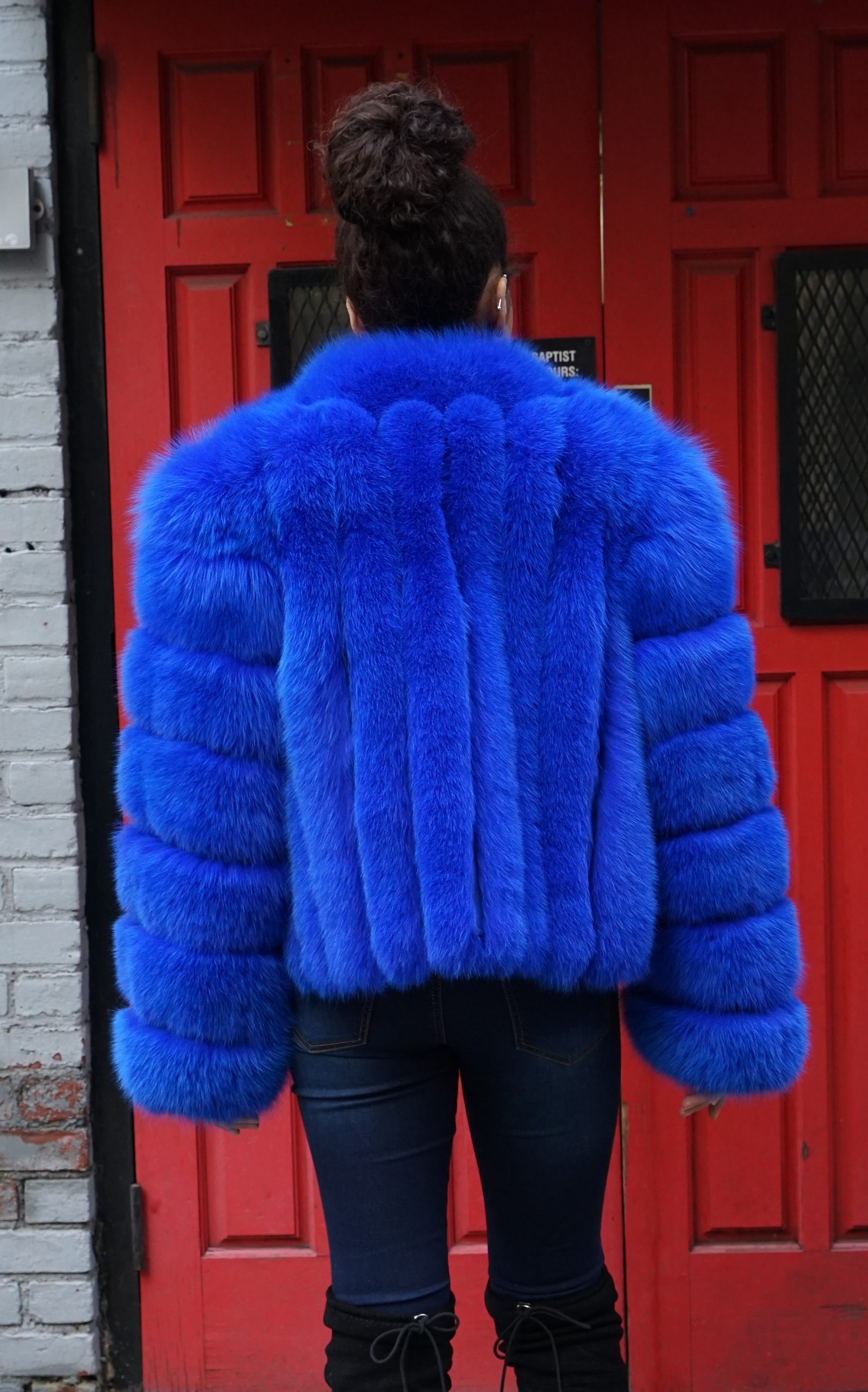 Royal Blue Fox Jacket