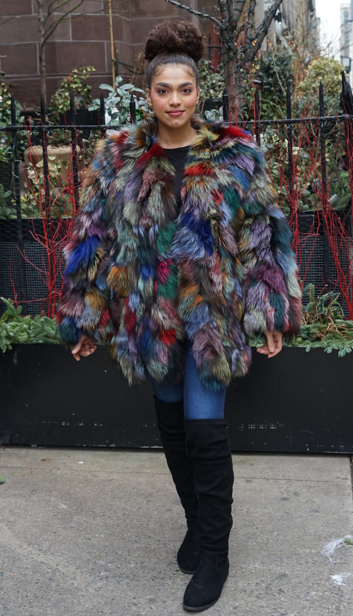 Multi Colored Fox Jacket