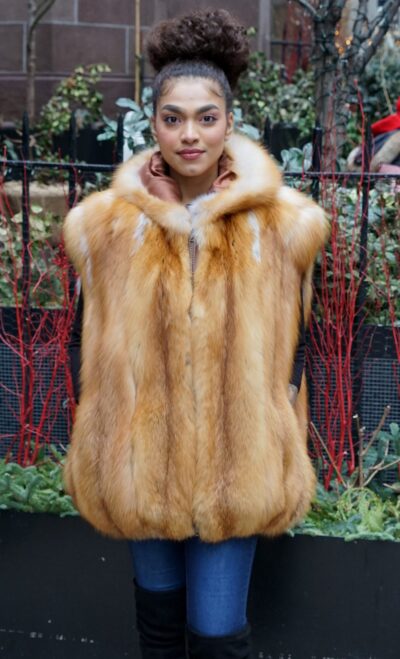 Red Fox Hooded Vest