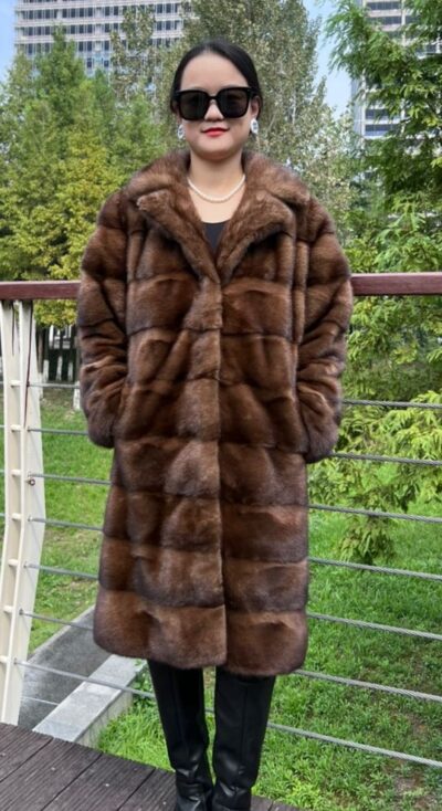 Mahogany Mink Horizontal Coat