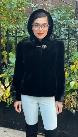 Black Mink Hooded fur Jacket