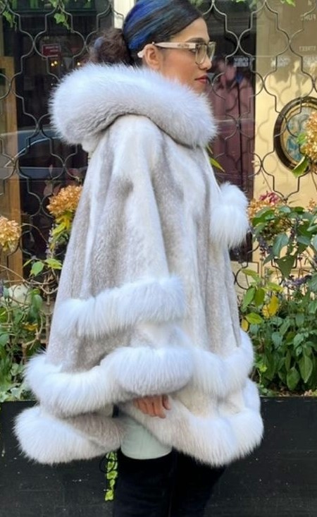 White Mink Poncho