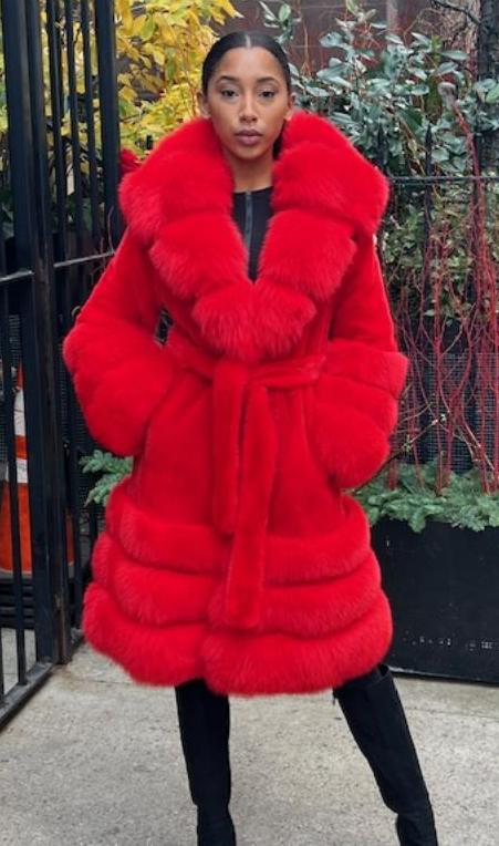 Red Mink Coat Fox Border