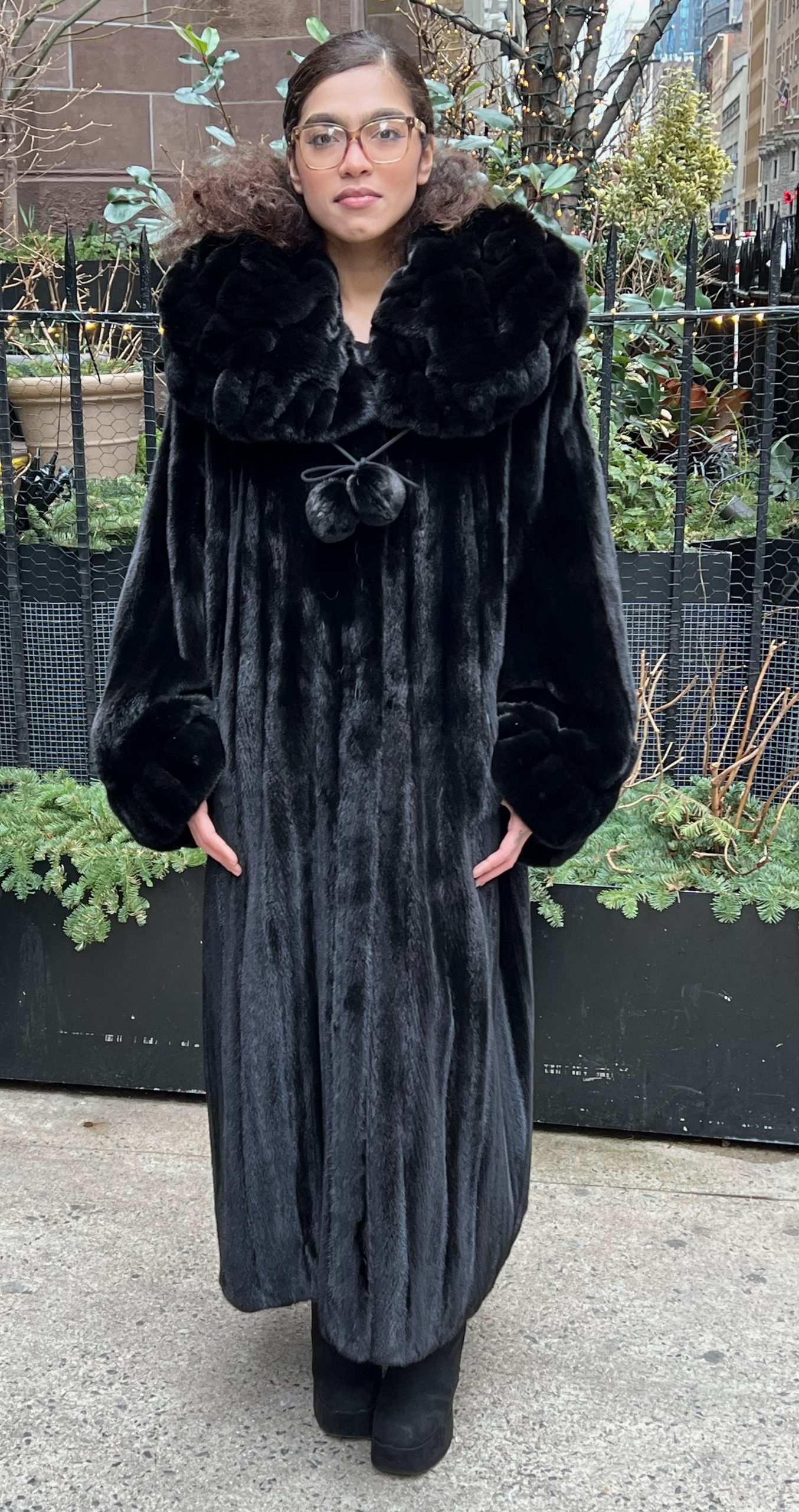 full length Blackglama ranch mink coat