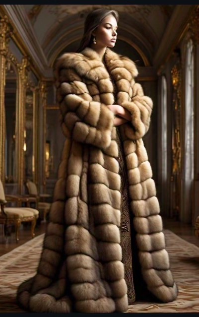 Exquisite Russian Golden Sable Full Length Coat