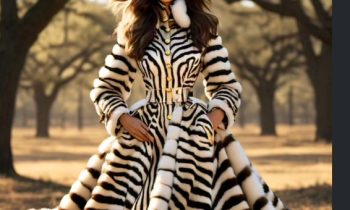 Zebra Dyed Mink Coat