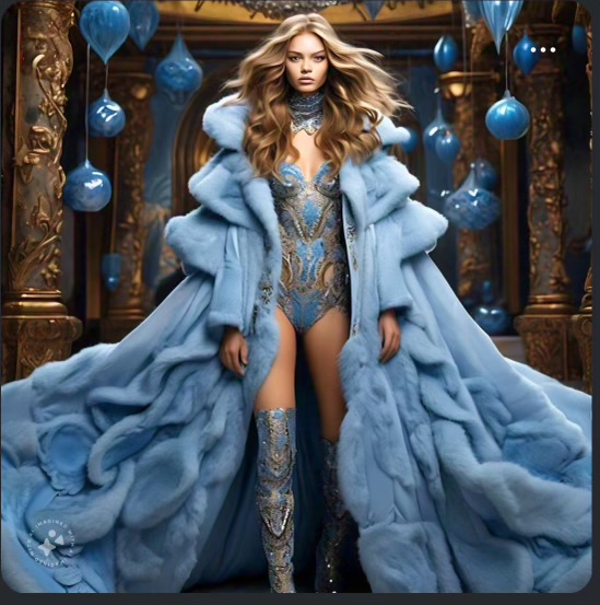 Baby Blue Mink Coat