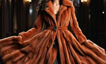 Cognac Swing Mink Coat