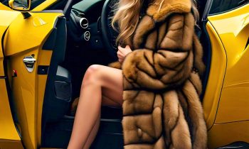 Whiskey Mink Coat Luxury Car