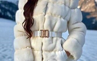 Horizontal White Mink Jacket