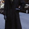 Black Persian Fur Coat Size 10-12 #1876