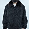 Mens Black Persian Jacket Black Mink Fur Collar 5122
